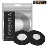 Geekria 2 Pairs Knit Headphones Ear Covers, Washable & Stretchable Sanitary Earcup Protectors for Over-Ear Headset Ear Pads, Sweat Cover for Warm & Comfort ( M / Black)