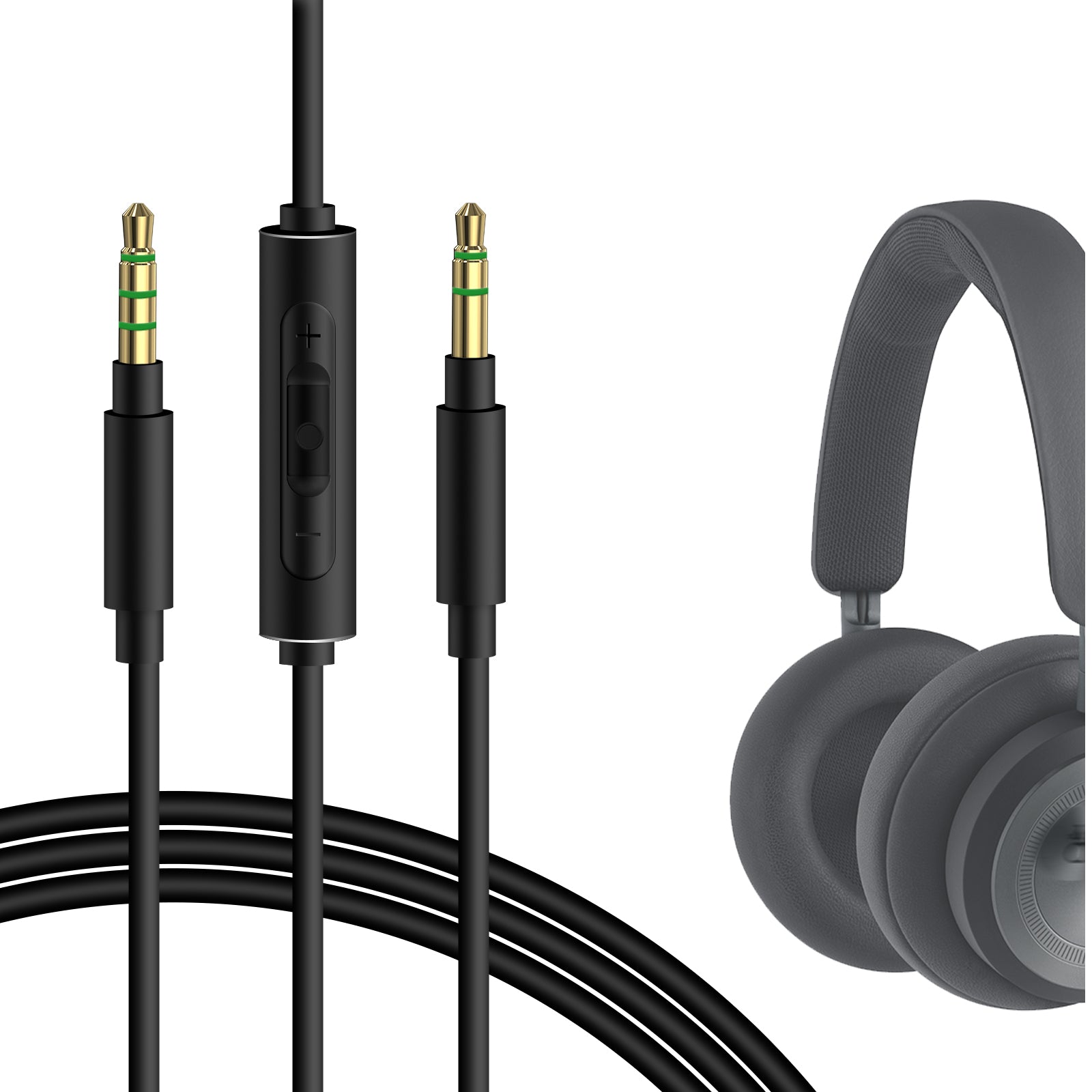 Geekria Audio Cable with Mic Compatible with B&O HX, H9i