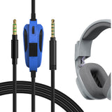 Geekria Audio Cable with Mic Compatible with Astro A40tr, A40, A30, A10 Gen 2, A10 Cable, 3.5mm Aux Replacement Stereo Cord with Inline Microphone and Volume Control (6 ft/1.7 m)