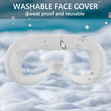 Geekria Sweat Proof Silicone Face Cover Pad Compatible Pico Neo 3 with Protective Lens Cover Accessories ,Replacement Accessories Fit for Pico Neo 3,Washable Lightproof Anti-Leakage (White)