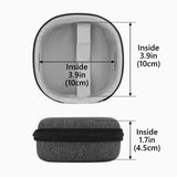 Geekria Shield Speaker Case Compatible with Bose SoundLink Micro II, Replacement Hard Shell Portable Protective Travel Carrying Bag with Cable Storage, Keychain Hook (Dark Grey)