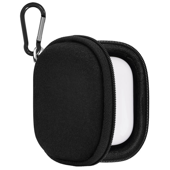 Geekria Shield Earbud Case Compatible with Apple Airpods pro, Technics EAH-AZ100, Beats Studio Buds, Replacement Hard Shell Travel Carrying Bag with Carabiner Clip (Black)