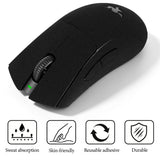 Geekria Gaming Mouse Anti-Sweat Tape, Suede Headliner Fabric High-Performance Sweat-Wicking Material Pre-Cut 2-Pack, Compatible with Razer Viper V4 Pro (Black)