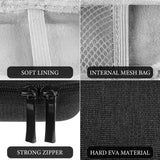 Geekria Shield Earbuds Case Compatible with Skullcandy EcoBuds, Dime 2, Dime 3, Smokin' Buds True Wireless Earbud, Replacement Hard Shell Travel Carrying Bag with Carabiner Clip (Grey)