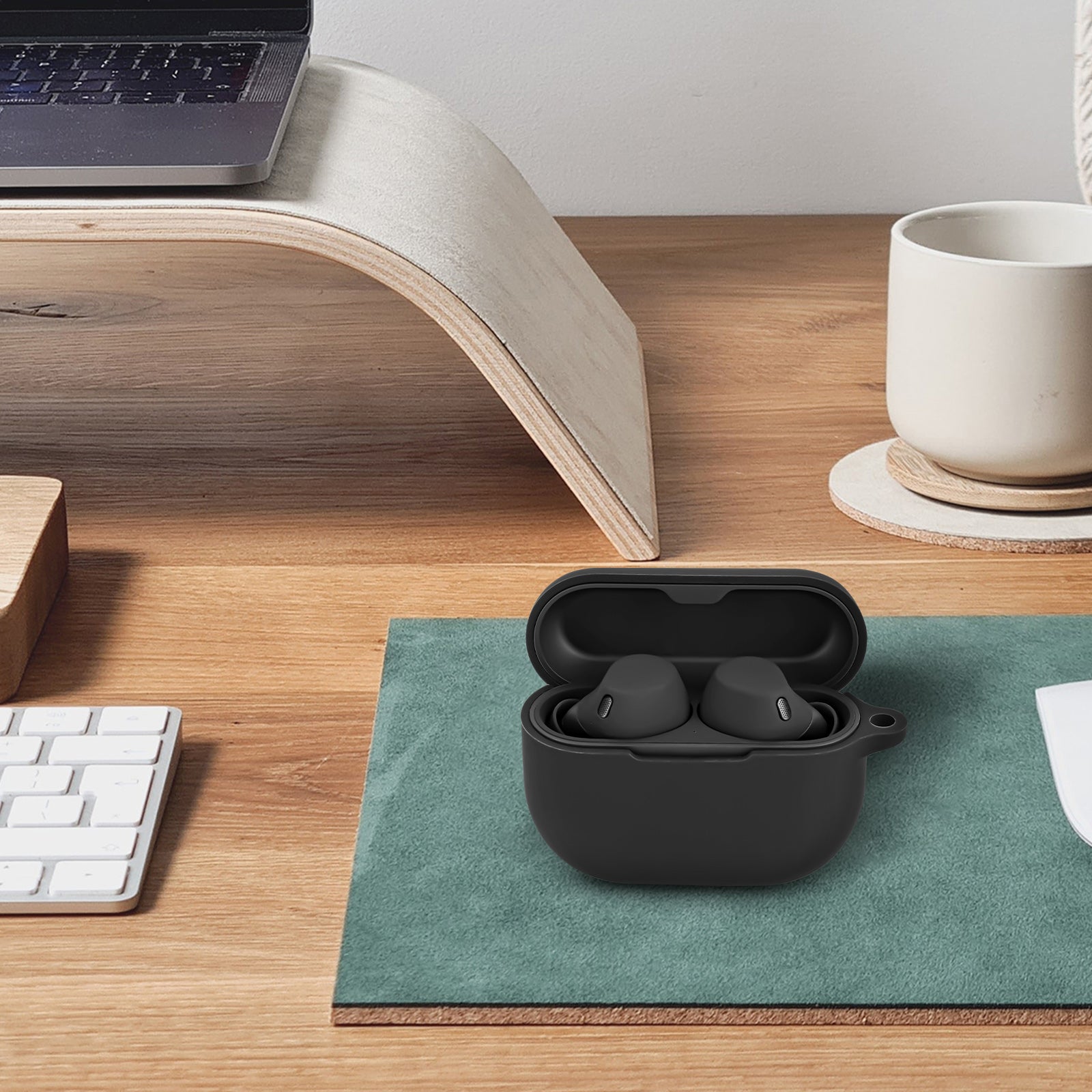 Kwmobile Carcasa Para Auriculares Compatible Con JBL Live Pro 2 TWS Funda - Carcasa Protectora De Silicona - Don't Touch My Headphones