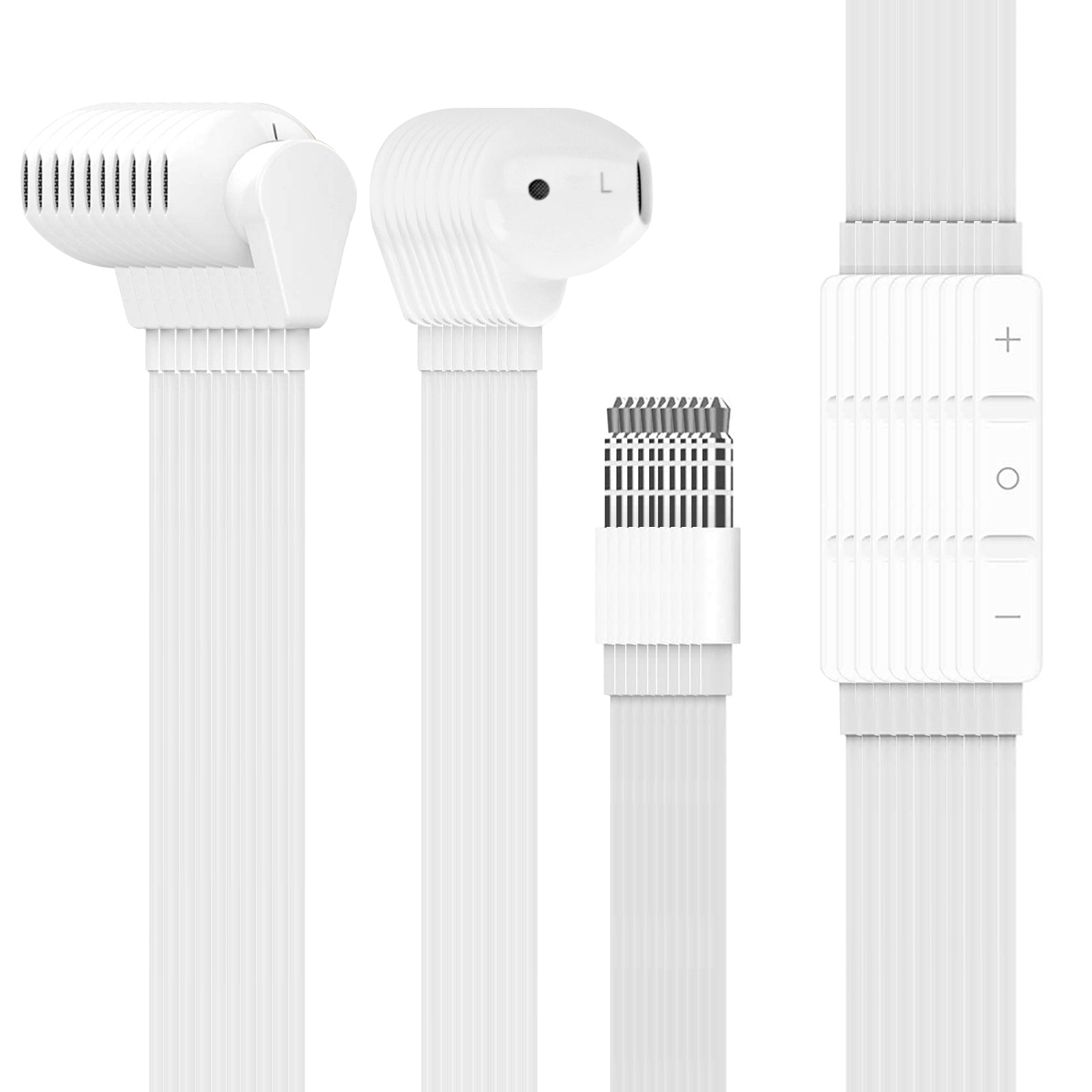 LowCostEarbuds.com Bulk Pack Of 10 White 3.5mm Stereo Earbuds – In-Ear Headphones