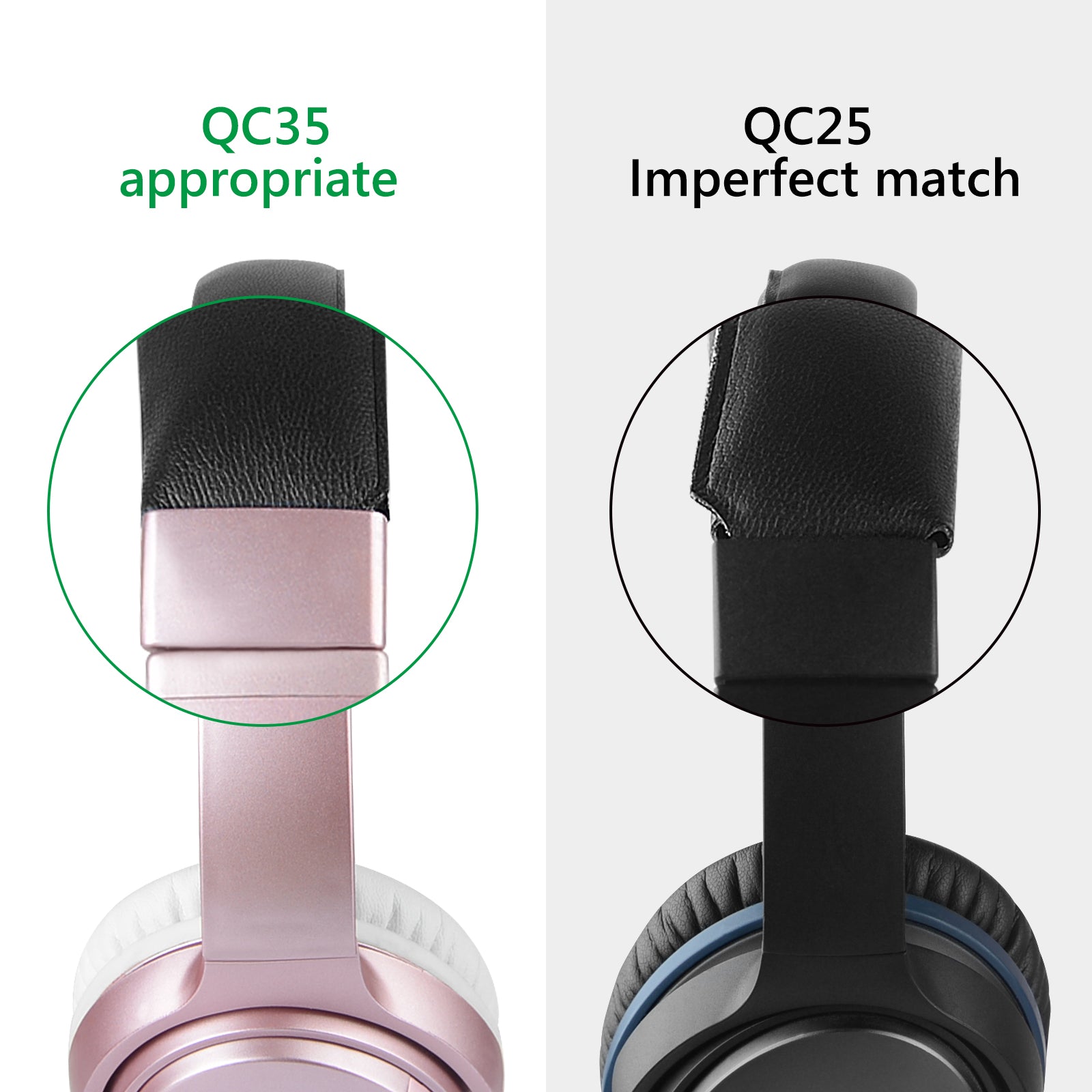 Geekria Protein Leather Headband Pad Compatible with Bose QuietComfort