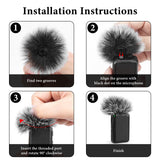 Geekria for Creators Furry Windscreen Compatible with DJI Mic, Mic DeadCat Wind Cover Muff, Windbuster, Windjammer, Fluff Cover Windshield (Grey / 2 Pack)