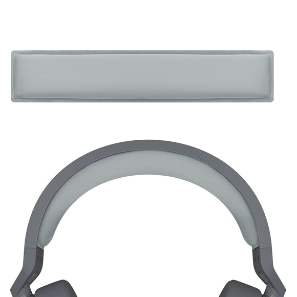Geekria Protein Leather Headband Pad Compatible with Corsair HS55, HS55 PRO Headphones, Replacement Band Repair Part (Grey)