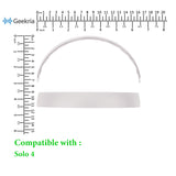 Geekria Plastic Headband Pad Compatible with Beats Solo 4 Headphones, Replacement Band Repair Part (White)