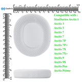 Geekria Comfort Mesh Fabric Replacement Ear Pads Compatible with SteelSeries Arctis 1/3/5/7/7+/7P/7P+/7X/7X+/9/9X, Arctis Pro/Prime Headphones, Repair Parts (Light Grey)