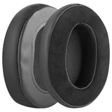 Geekria Comfort Hybrid Velour Replacement Ear Pads for Arctis HyperX Skullcandy Sony SteelSeries Turtle Beach and Other Large or Mid-Sized Over-Ear Headphones, Replacement Ear Cushion (Black)
