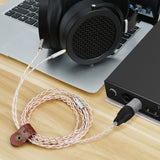 Geekria Apollo 4Pin XLR to Dual 3.5mm Silver-Plated Upgrade Audio Cable Compatible with HIFIMAN SUSVARA UNVEILED, SUNDARA HE1000se, Denon AH-D9200 AH-D7200 AH-D5200 AH-D600 Headphones (4.9ft/1.5m)