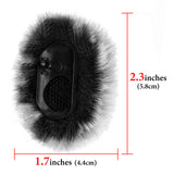 Geekria for Creators Furry Windscreen Compatible with DJI Mic 2, Mic DeadCat Wind Cover Muff, Windbuster, Windjammer, Fluff Cover Windshield (Grey / 2 Pack)