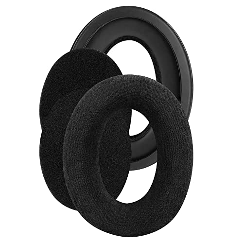 Geekria Comfort Velour Replacement Ear Pads for Sennheiser HD560S, HD515, HD518, HD555, HD558, HD559, HD569, HD579, HD589 Headphones Ear Cushions, Headset Earpads, Ear Cups Repair Parts (Black)