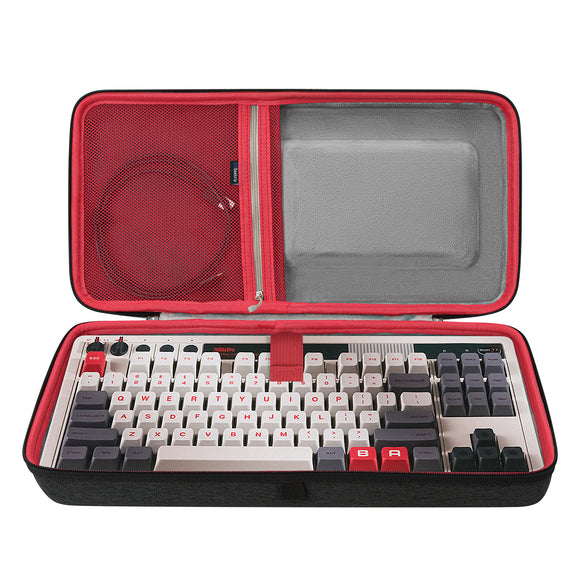 Geekria Tenkeyless TKL Keyboard Case, Hard Shell Travel Carrying Bag, Mechanical Gaming Keyboard Case, Compatible with 8Bitdo Retro Mechanical Keyboard Dual Super Programmable Keys (Dark Gray)