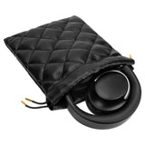 Geekria NOVA Headphones Pouch Compatible with Bose QC Ultra, Sony WH-1000XM4, AKG Y45BT Case, Soft Shell Replacement Protective Travel Carrying Bag (Black PU)