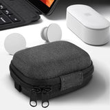 Geekria Shield Earbud Case Compatible with Microsoft Surface Earbuds, Tozo T6, Sony LinkBuds WF-L900, Bose QuietComfort Earbuds II Case, Replacement Hard Shell Travel Carrying Bag (Dark Grey)