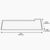 Geekria Clear Acrylic Keyboard Dust Cover Compatible with Corsair Galleon 100 SD, Keyboard Protector