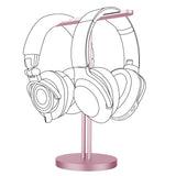 Geekria Aluminum Alloy Dual Headphones Stand for Over-Ear Headphones, Gaming Headset Holder, Desk Display Hanger with Solid Heavy Base Compatible with Bose, Beats, Sony, AKG, ATH, JBL (Rose Gold)
