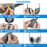 Geekria QuickFit Replacement Ear Pads for Bose New QuietComfort QC45, QC35, QC35 ii, QC25, QC15, QC2, AE2, AE2i, AE2w, SoundTrue, SoundLink AE 2 Ear Cushions, Repair Parts (Sandstone)