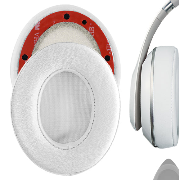 Geekria Elite Sheepskin Replacement Ear Pads for Beats Studio 2.0 (2nd Gen Bluetooth), Studio2 (B0501) Headphones Ear Cushions, Headset Earpads, Ear Cups Cover Repair Parts (White)