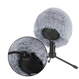 Geekria for Creators Furry Windscreen Compatible with Blue Snowball, Snowball ICE Microphone, Mic DeadCat Wind Cover Muff, Windbuster, Windjammer, Fluff Cover Windshield (Grey / 2 Pack)