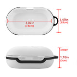 Geekria Silicone Cover Case for Samsung Galaxy Buds+, Buds 2 True Wireless Earbuds, Earbud Protection with Keychain (White)