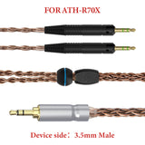 Geekria Apollo Copper Upgrade Audio Cable Compatible with ATH ATH-R70X Headphones, 3.5mm to Dual 2.5mm Replacement Headphones Cord for Hi-Resolution Audiophile, HiFi Headset (4.9 ft / 1.5 m)