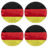 Geekria 2 Pairs Flex Fabric World Cup Headphones Ear Covers / Washable & Stretchable Sanitary Earcup Protectors for Over-Ear Headset Ear Pads, Sweat Cover for Gym, Gaming ( M / German Flag)