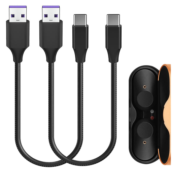 thumbnail image 2 of GEEKRIA USB Headphones Short Charger Cable Compatible With Sony WH-1000XM6/ 1000XM5/1000XM4, ULT WEAR, WH-XB910N, WH-CH720N, USB Replacement Power Charging Cord (1ft / 30cm 2 of 9