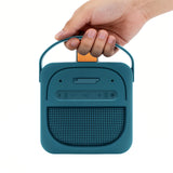 Geekria Silicone Speaker Case Cover Compatible with Bose SoundLink Micro II, Protective Soft Skin, Replacement Portable Speakers Travel Carrying Sleeve with Keychain Hook (Dark Blue)