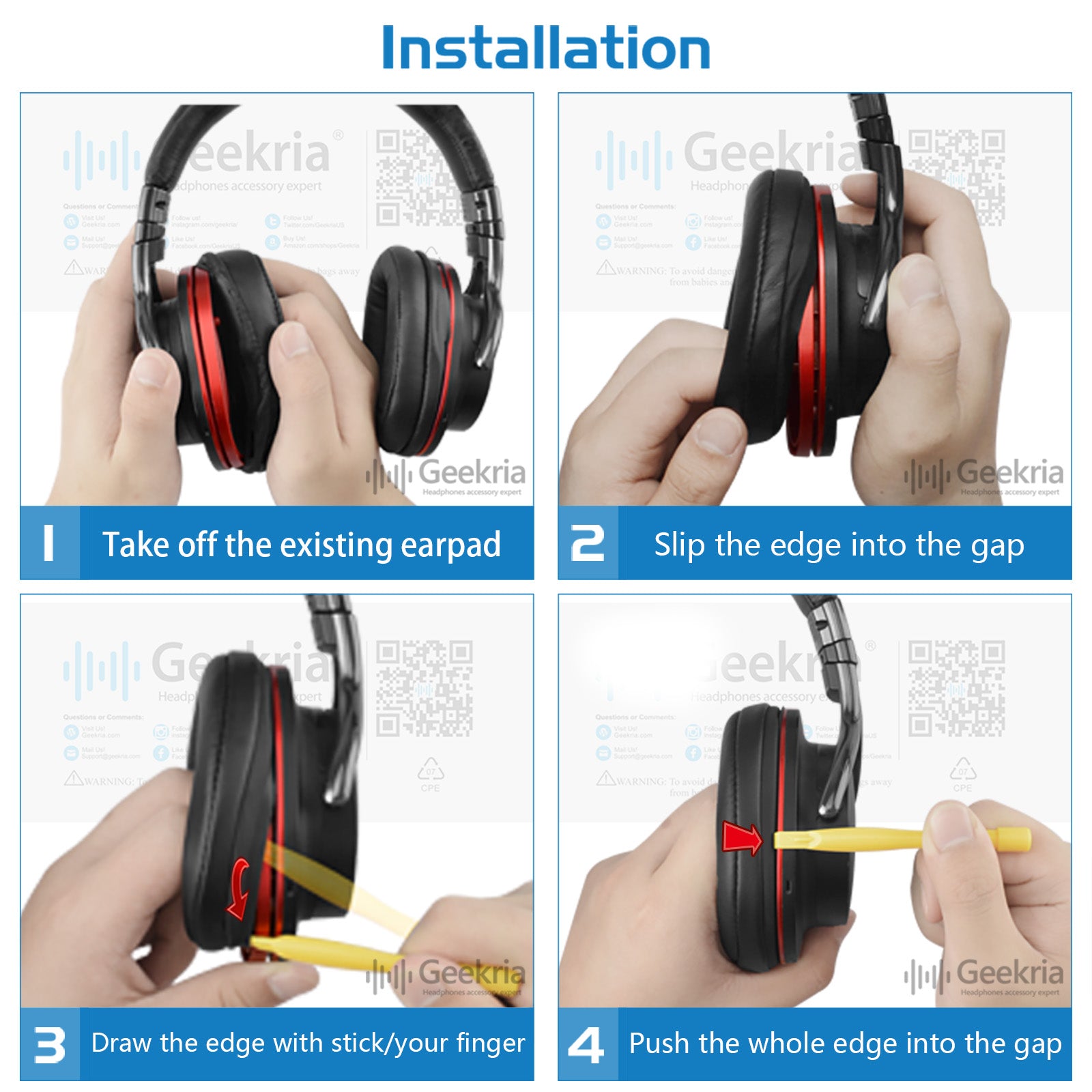 Geekria Earpad Sony Mdr 1a Earpad Replacement Mdr 1abt 1rbt