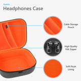 Geekria Shield Headphones Case Compatible with Sony PS4, INZONE H3/H5/H7/H9/H9 II, Replacement Extra Hard Shell Travel Carrying Bag with Cable Storage (Dark Grey)