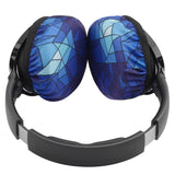 Geekria 2 Pairs Flex Fabric Headphone Covers - Product Safety Certified - Washable & Stretchable Sanitary Ear Protectors for Over-Ear Headsets, Sweat Pads for Gym, Gaming (Size M / Diamond)