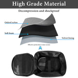 Geekria VR Headset Carrying Pouch Compatible with Meta Quest 3S/ 3/ Pro / Oculus Quest 2, Soft Shell Storage Bag with Shoulder Strip, Drop and Scratch Proof Compact Travel Case