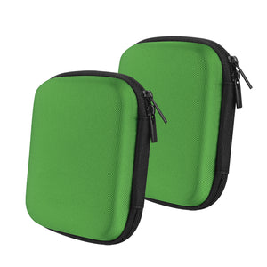 Geekria Shield Case Compatible with Beats, Jabra, Monster, Polk, Sennheiser, Skullcandy, Sony Headphones, Replacement Protective Hard Shell Travel Carrying Bag with Cable Storage (Green / 2 Packs)