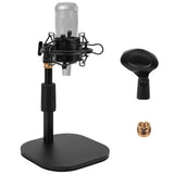 Geekria for Creators Telescoping Tabletop Microphone Stand, Adjustable Desk Mic Holder with Weighted Base, Shock Mount, Mic Clip, Compatible with ATH AT2020, AT2020USB+, AT2035, ATR2500x