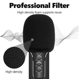 Geekria for Creators Foam Windscreen for 1.6" Diameter Microphones, Antipop Foam Cover, Mic Wind Cover, Sponge Foam Filter Compatible with Sennheiser Profile, FIFINE K669B, T669 (Black / 2 Pack)