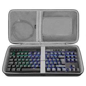 Geekria Tenkeyless TKL Keyboard Case, Hard Shell Travel Carrying Bag for 80% 87 Key Computer Mechanical Gaming Keyboard, Keyboard and Mouse Combo Compatible with CORSAIR K70 RGB TKL, CORSAIR K63