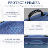 Geekria Shield Speaker Case Compatible with Bose Soundlink Max Case Cover, Replacement Hard Shell Portable Speaker Protective Carrying Bag with Cable Storage (Blue)