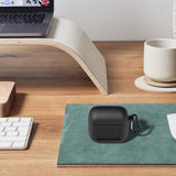 Geekria Silicone Case Cover Compatible with JBL Tour Pro 3 True Wireless Earbuds, Protective Earphones Skin Cover with Keychain Hook, Charging Port Accessible (Black)