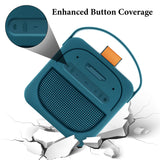 Geekria Protective Silicone Case Compatible with Bose SoundLink Micro 2nd Gen, Portable Speaker Cover with Keychain Hook, Soft Anti-Scratch Sleeve for Travel and Daily Use (Dark Blue)