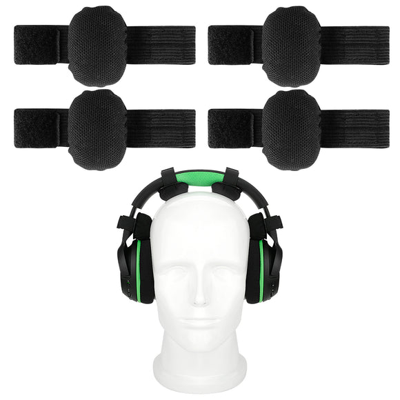 Geekria Comfort Headphones Headband Pressure Relief Pads, Mesh Fabric Headband Cushion Pad for Tight On-Ear/Over-Ear Headsets, Headband Nuggets Damage Free Easy DIY Installation (4 Pack)