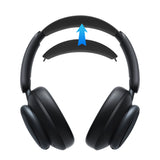 Geekria Protein Leather Headband Pad Compatible with Anker Space Q45 Headphones, Replacement Band Repair Part (Black)