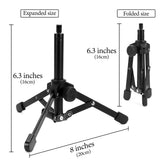 Geekria for Creators Tabletop Tripod Mic Stand Compatible with ATH AT2020, AT2020USB, AT2035, AT2050, ATR2500x Microphones, Desktop Mic Stand with Foldable Non-Slip Feet