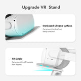 Geekria VR Headset Display Stand, Link Cable Accessories Storage Holder Compatible with Meta Quest 2/Quest Pro/Quest 3 Headset and Touch Controllers