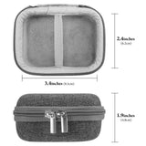 Geekria for Creators Microphone Carrying Case Compatible with Hollyland Lark A1, M1, C1, Rode Wireless Micro, Boya mini, Maono Wave T1 Mini Charging Case, Hard Shell Travel Bag (Light Grey)
