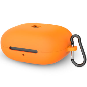 Geekria Silicone Case Cover Compatible with Powerbeats Pro 2 True Wireless Earbuds, Protective Earphones Skin Cover with Keychain Hook, Charging Port Accessible (Orange)
