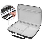 Geekria HardShell Case Compatible with Akai Professional MPK Mini MK3, 25-Key Ultra-Portable USB MIDI Drum Pad and Keyboard Controller Protective Cover (Dark Grey)